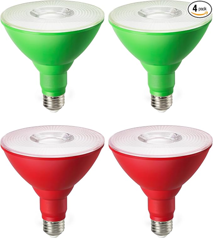 EDISHINE St.Patrick's Day/Easter Decorations PAR38 Red & Green LED Flood Light by EDISHINE