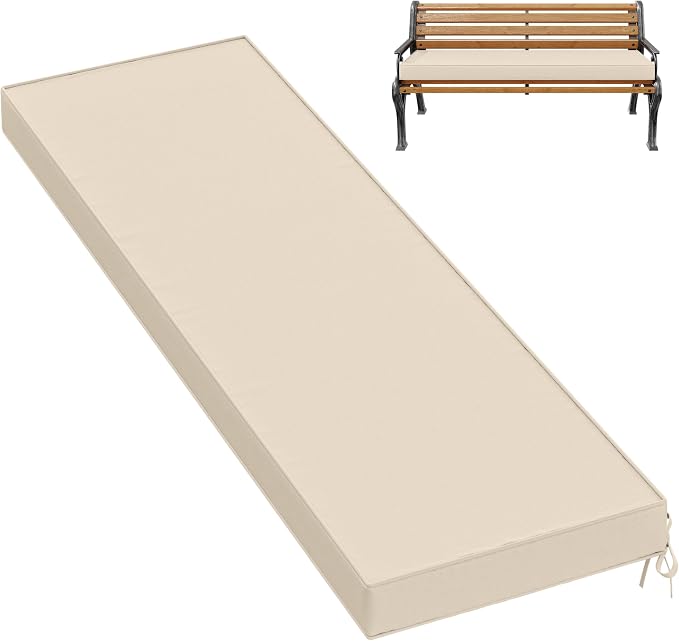 Premium Outdoor Bench Cushions for Patio Furniture 3.5inches Memory Foam Bench by Pakunoda