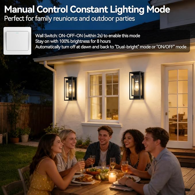 14" Motion Sensor Outdoor Light Fixture Wall Mount - Image 3