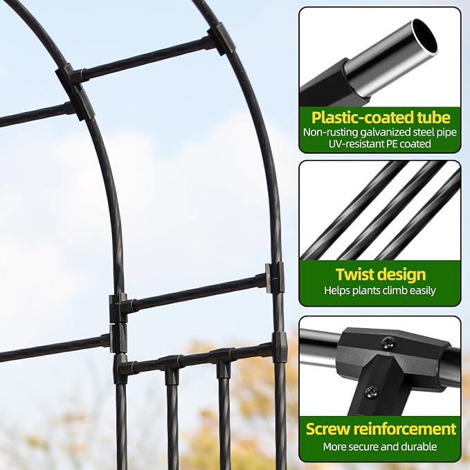 Half Sided Arch Against The Wall Garden Arch Trellis - Image 4