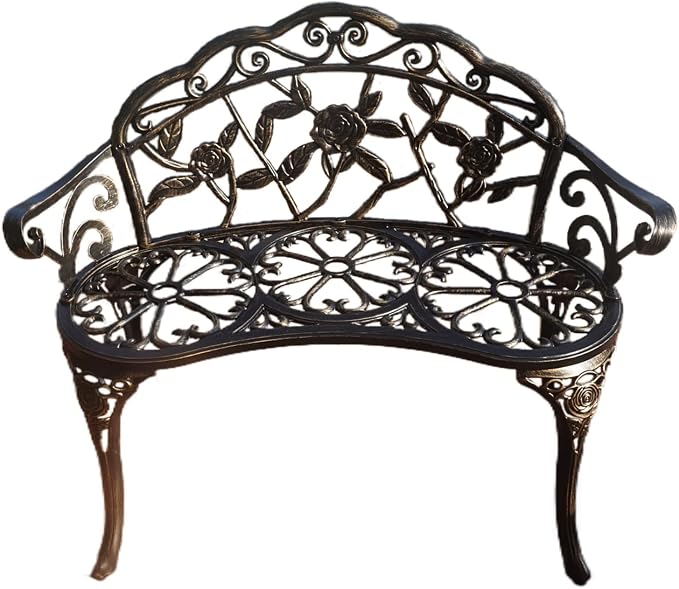 KAILI Garden Bench, Metal Aluminum Rose, Suitable by KAILI
