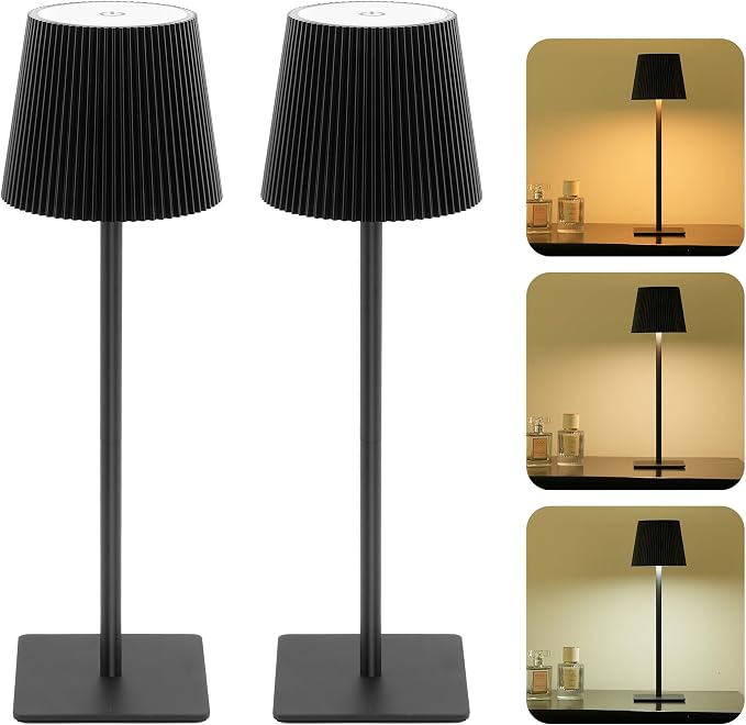 LUTEC 4 Pack Cordless Table Lamp, 6000mAh Rechargeable Battery Operated Desk - Image 8