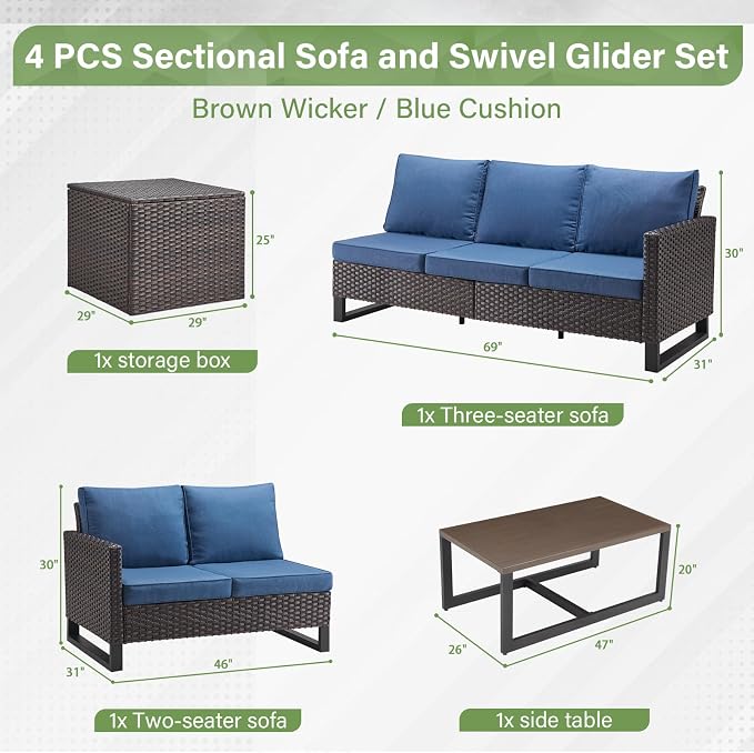 Belord 5-Seater Patio Conversation Set - Image 2