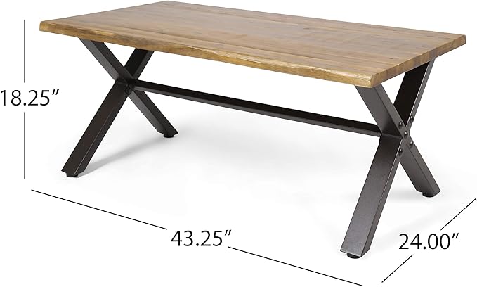 Christopher Knight Home Sanibel Outdoor Acacia Wood Coffee Table, Teak Finish / - Image 3