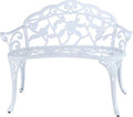 Patio Balcony Bench Double Seat, Anti-Rust Cast Aluminum Patio Garden Bench by C%2FG+patio+casa