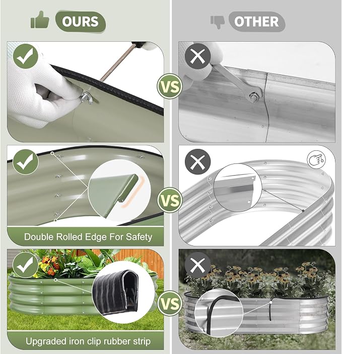 Galvanized Raised Garden Bed Outdoor- Raised Beds - Image 4