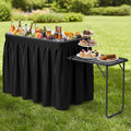 VINGLI Ice Table with Side Table, Portasble Cooler Table with Removable Skirt by VINGLI