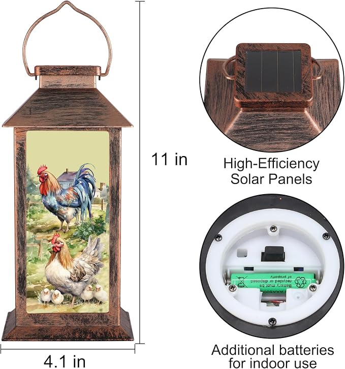 Solar Lanterns for Garden Decor, Waterproof Design Ideal Birthday Gifts for - Image 2