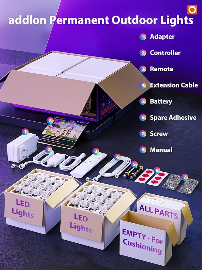 addlon Permanent Outdoor Lights, Smart RGB+IC LED Lights - Image 8