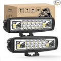 Nilight LED Pods 2PCS 6 Inch 60W Flood Spot Beam Combo Light Bar Driving Fog by Nilight