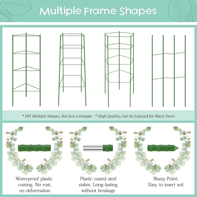 Legigo 2-Pack Tomato Cage for Garden Plant Support- Up to 63inch Garden Stakes - Image 5