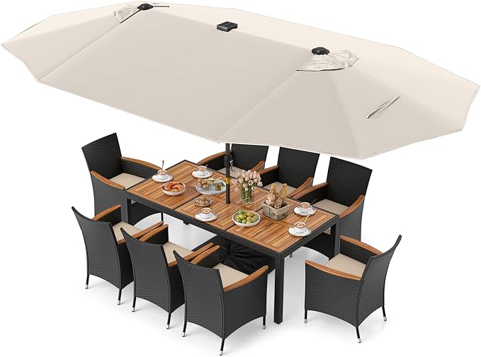 Tangkula 11 Pieces Patio Dining Set by TANGKULA