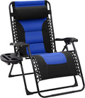 JEAREY Oversized Padded Zero Gravity Chairs, Folding Lounge Chair Outdoor Patio by JEAREYOutdoorsCollection