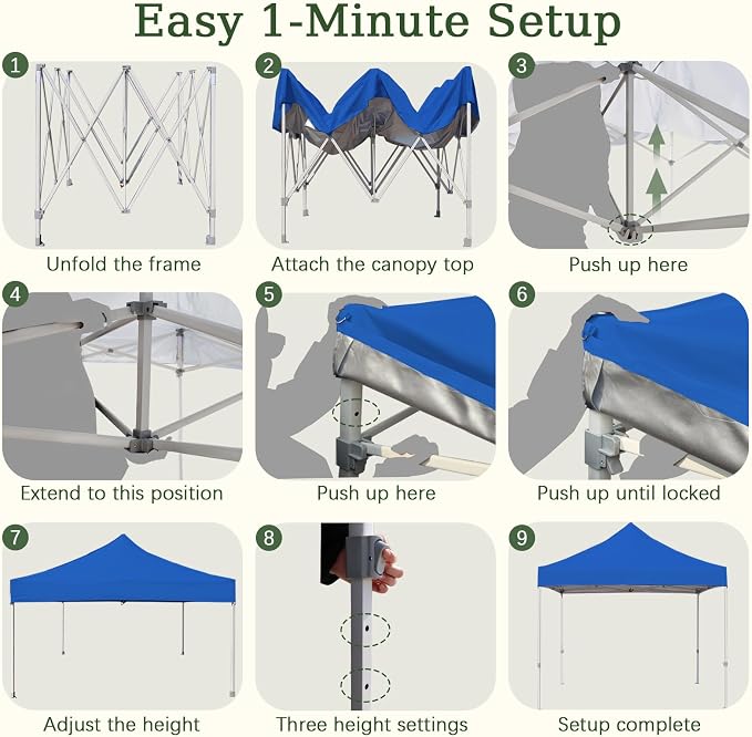 Easy 10x10 Pop Up Canopy Tent - Image 2
