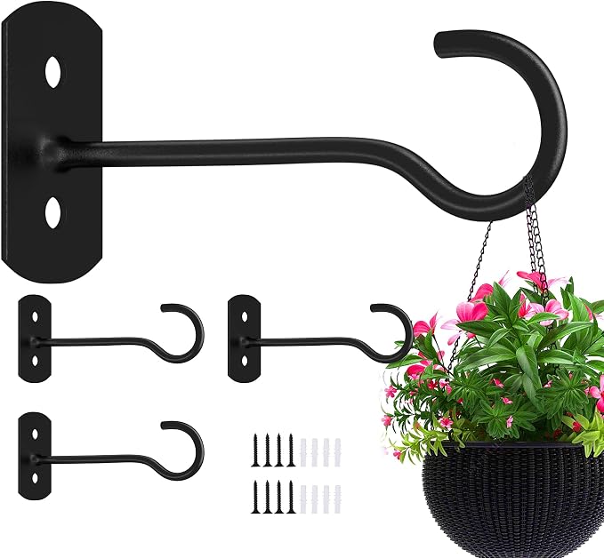 6in Hanging Plant Hooks 4Pack Ceiling Hooks by QualityEfficiency