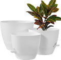 FaithLand 3-Pack Large Planter Pots, 12 10 9 Inch Self Watering Flower Pots by FaithLand