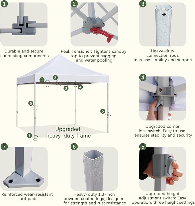 Easy 10x10 Pop Up Canopy Tent - Image 5