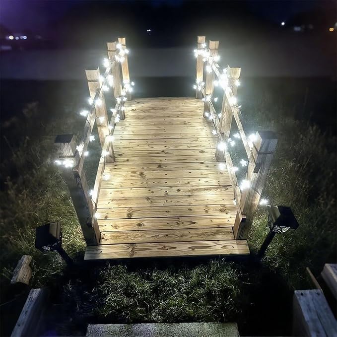 Solar String Lights, 50 LED Outdoor Flower Patio Lights Waterproof, Fairy Lights - Image 3