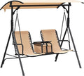 Outsunny 2-Seat Patio Swing Chair, Outdoor Canopy Swing Glider by Outsunny