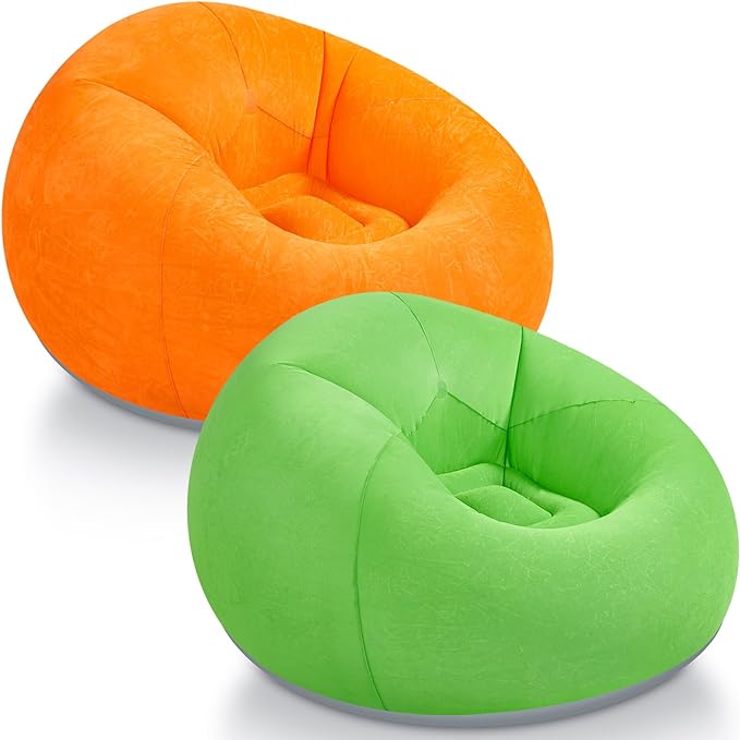 Realspring Inflatable Bean Bag Chairs Outdoor Blow up Camping Chairs Inflatable by Realspring