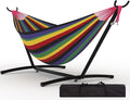 2 Person Hammocks with Stand for Outside, Double Hammocks Portable Space Saving by Garvee