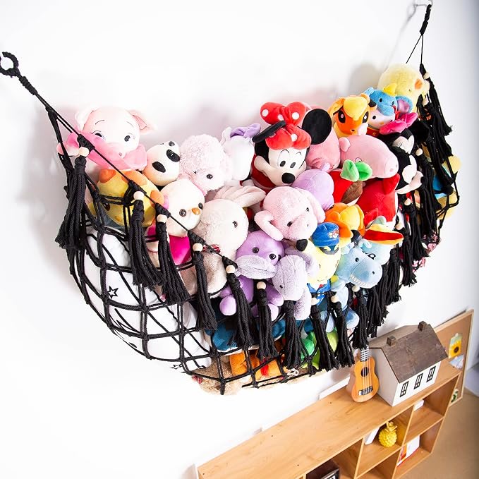 Large Stuffed Animal Net or Hammock Macrame Toy Display Plush Toy Holder Wall - Image 8