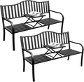 SHGJ&SOFT Outdoor Bench, Garden Bench, Outdoor Metal Frame Patio Park Bench by Unknown