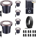 LED Well Light Kit, 6 Pack In Ground Landscape Lights and 100W Transformer and by Varmtalys