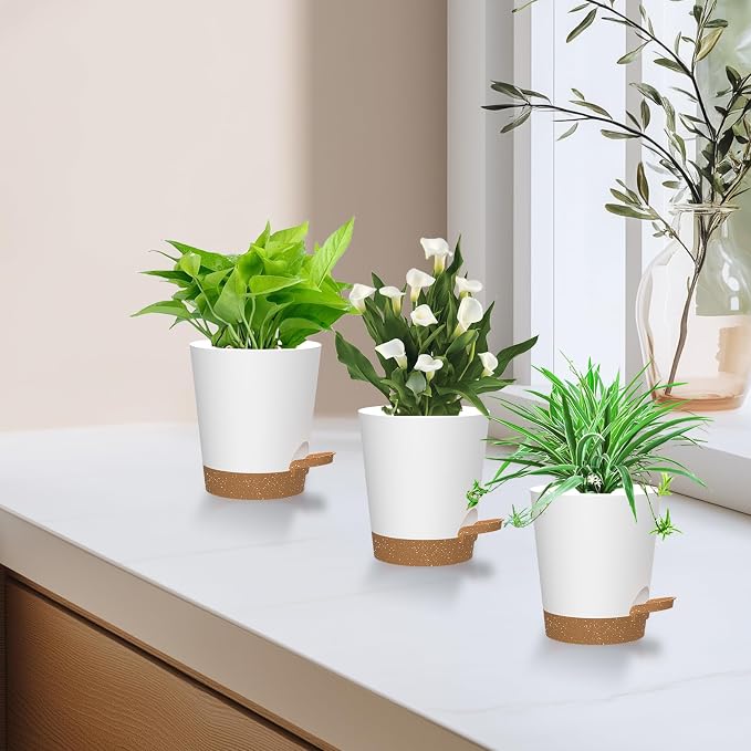 Self Watering Pots, 4 inch Flower Pots - Image 5