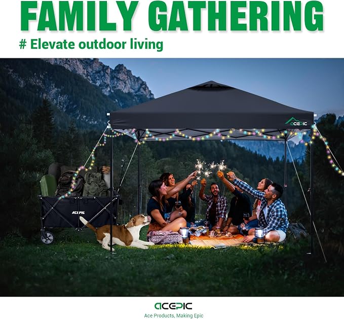 10x10 Pop Up Canopy Tent, 300D Silver-Coating Top, Pop Up Canopy Tent Instant - Image 8