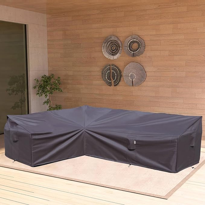 Heavy Duty Outdoor Sectional Sofa Cover, Lawn Patio Couch Protector - Image 6