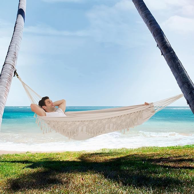 Hammock Hanging Swing Double Max 500lbs Macrame - Image 7