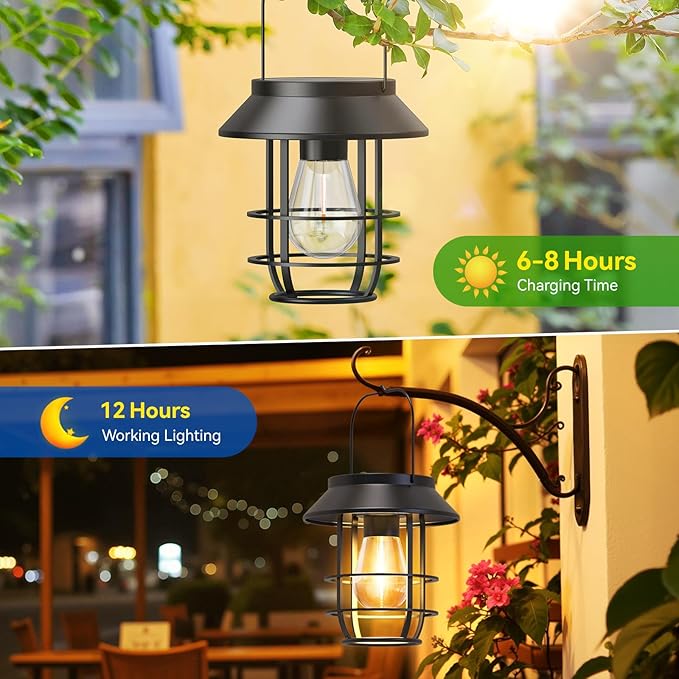 Solar Lanterns Outdoor Waterproof, High Brightness Hanging Solar Lights - Image 2