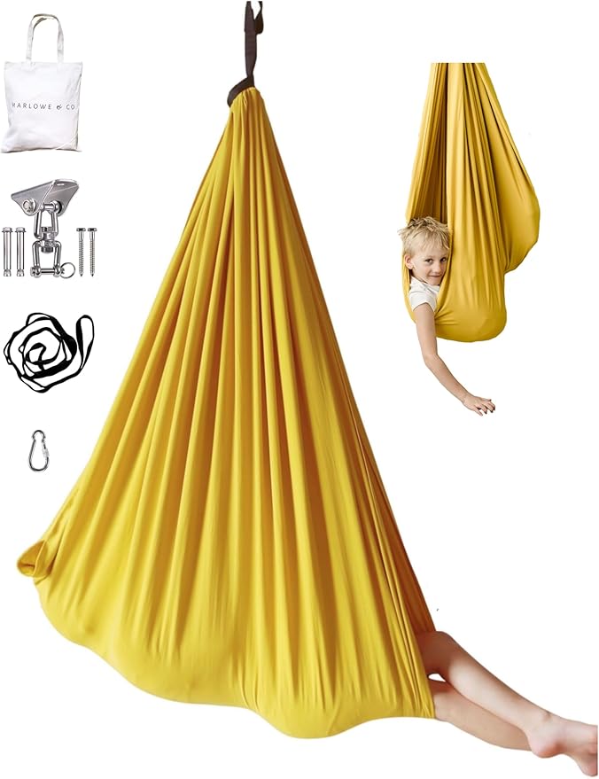 Marlowe & Co Indoor Outdoor Double Layer Cotton Sensory Compression Swing by MarloweCo