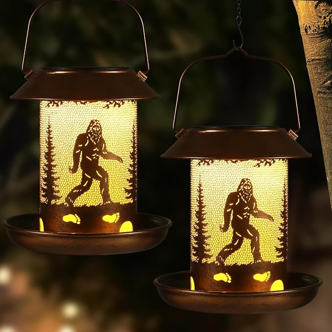 2 Pack Bird Feeders for Outdoors Bigfoot Garden Decor Gifts for Women Mom by Tepaken