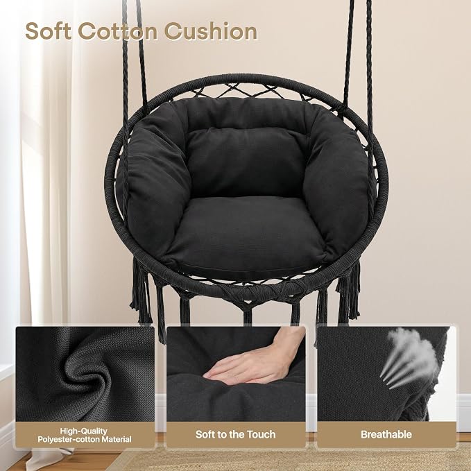 Athena Collection Hammock Chair Hanging Swing Chair - Image 3