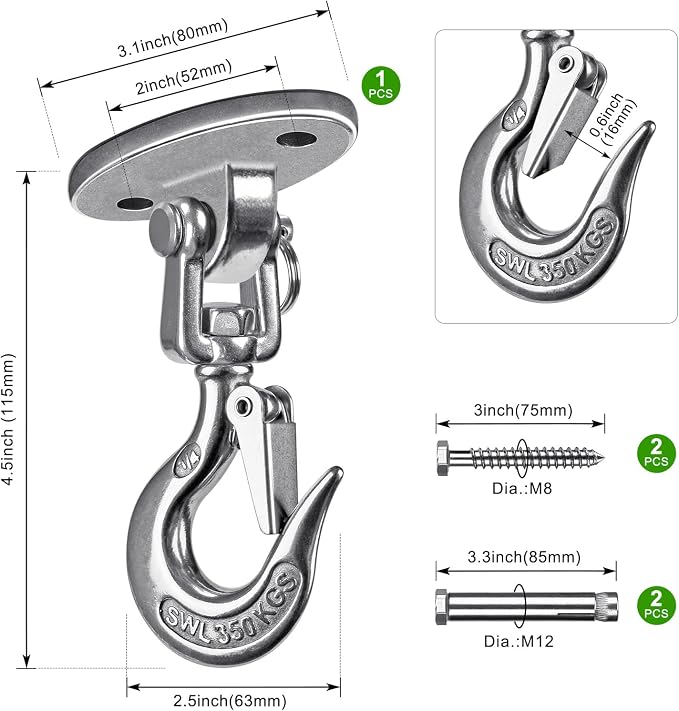 SELEWARE Heavy Duty Ceiling Swing Hanger - Image 2
