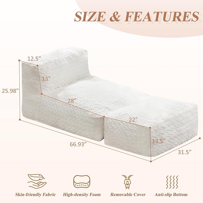 Hobestluk Bean Bag Chair Big Bean Bag Lounger - Image 2