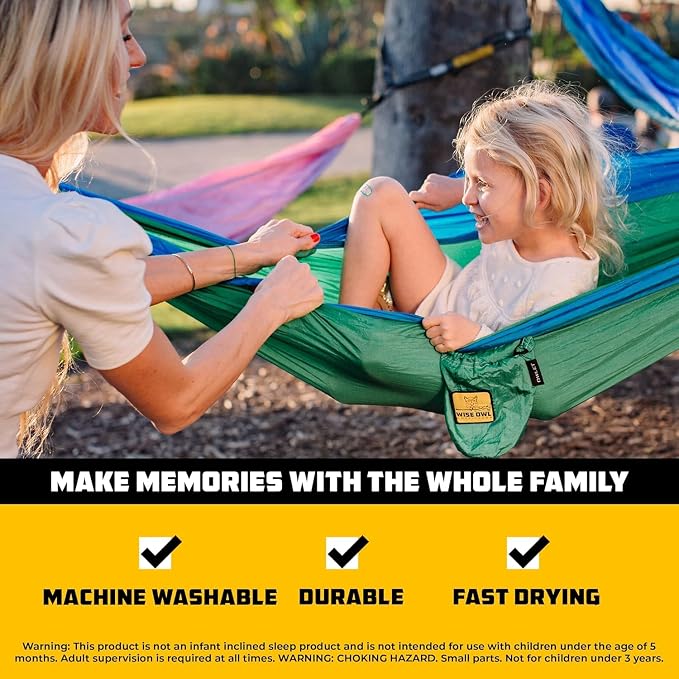 Wise Owl Outfitters Camping Hammock – 500lbs Portable Hammock - Image 4