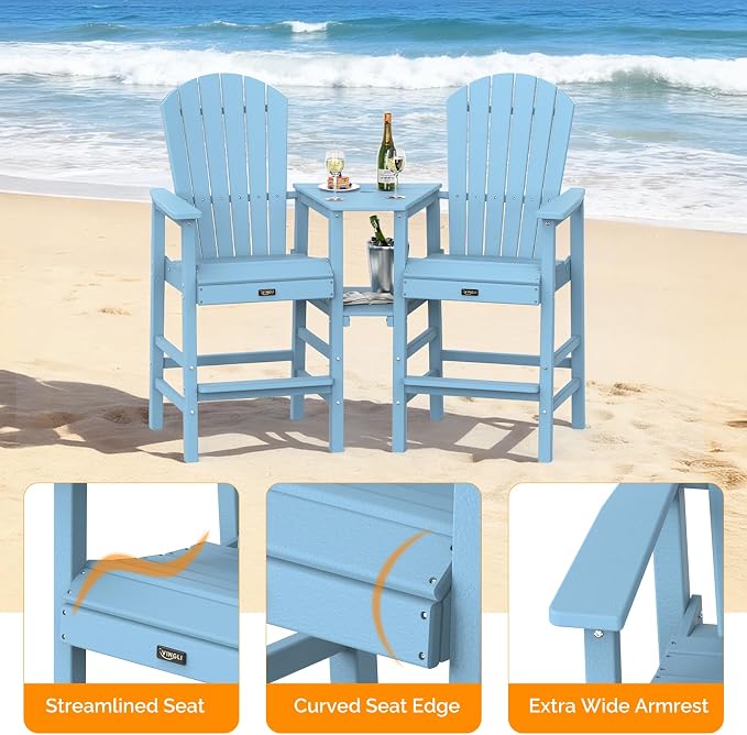 VINGLI Tall Adirondack Chairs Set of 2 - Image 4