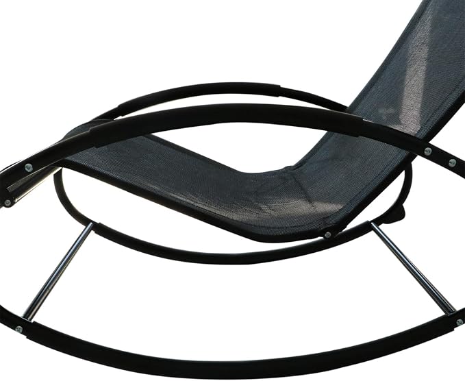 Outsunny Pool Lounger, Outdoor Rocking Lounge Chair - Image 8