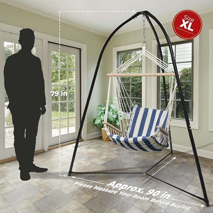 Sorbus Tripod Hanging Chair Stand – 330lbs Capacity, Heavy Duty Steel, Rust - Image 3