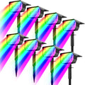 nipify 8 Pack Solar Spot Lights Outdoor Color Changing, 7 Modes Halloween RGB by Nipify