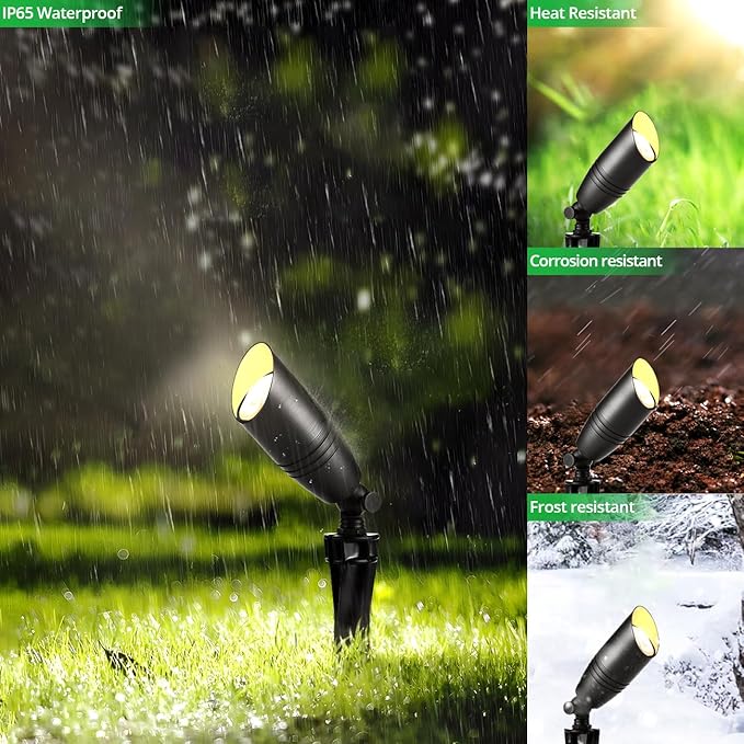 wowlite Landscape Spotlights Outdoor, 12V Low Voltage Landscape Lighting Fixture - Image 3