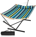 Hammock with Stand for Outside, Double Hammock with Stand, Pillow and Portable by MansionHome