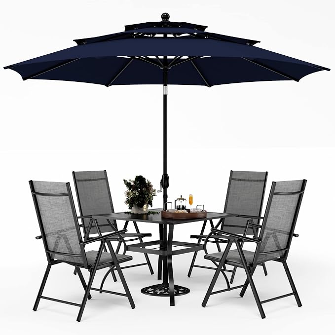 PHI VILLA Outdoor Patio Dining Set by PHIVILLAThepioneerofcomfortablehouseholdsupplies