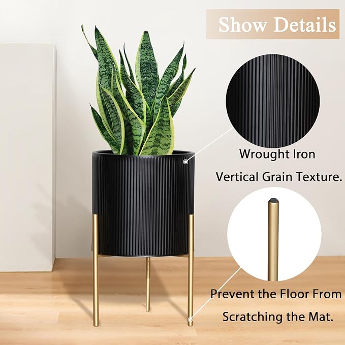 ARNIS Modern Planter Pots, Decorative Planters, Metal Pots - Image 3