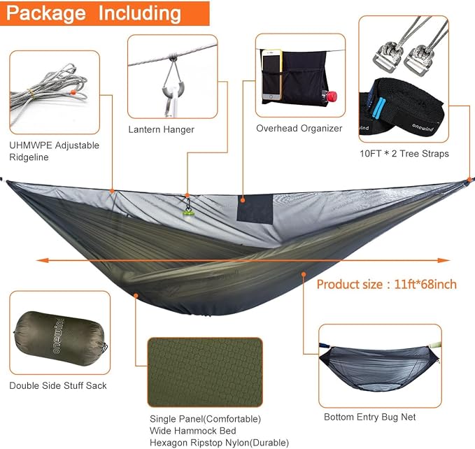 onewind 11ft Camping Hammock - Image 2