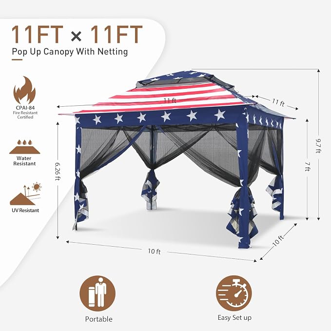 COOS BAY 11x11 Pop Up Gazebo - Image 4