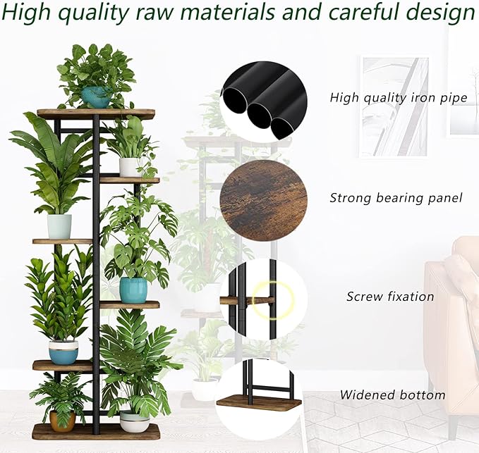LINZINAR Plant Stand 6 Tier 7 Plant Multiple Flower Rack Holder Shelves Rack - Image 5